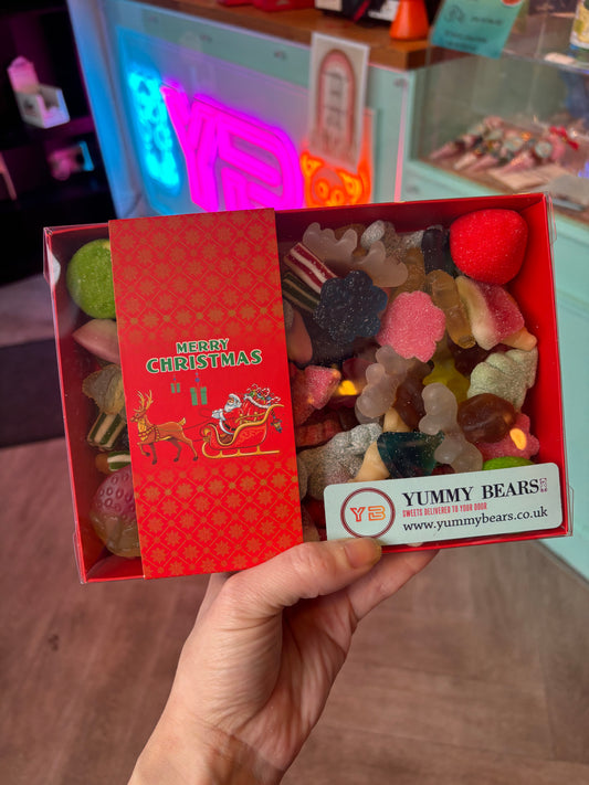 Christmas sweet box large (clear lid)